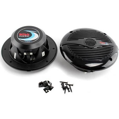 NEW BOSS MR60B 6.5" 2-Way 200W Marine/Boat Speakers Water Resistant Black