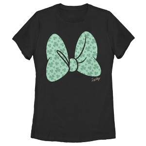 Women's Mickey & Friends Clover Bow T-Shirt - 1 of 4