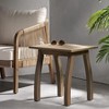 Outdoor  Wood Accent End Table Patio Coffeetable for Backyard,Garden,Poolside,Balcony Grey - 2 of 4