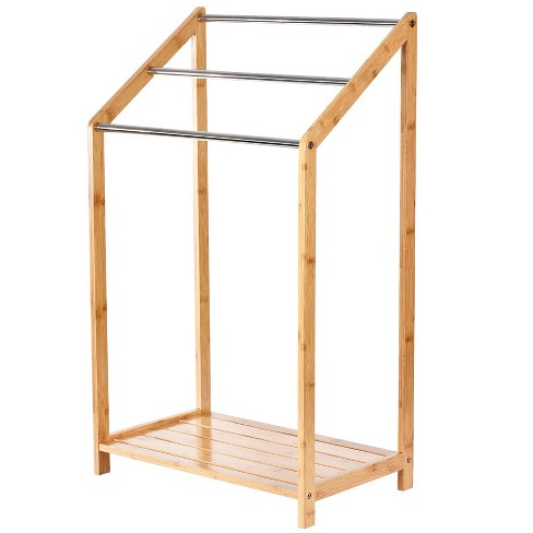 Bamboo towel rack online with storage