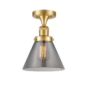 Cone - 1 Light Semi-Flush Mount In Industrial Style-11.5 Inches Tall and 7.75 Inches Wide - 1 of 1