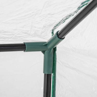 Clear PVC Portable Mini Greenhouse with Zippered Windows