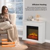 ROVSUN 32''W Freestanding Electric Fireplace Stove with Mantel & Smart App Control, 1400W Space Heater with 6 Realistic Flame & Timer for Home - 2 of 4