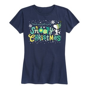 Women's - Peanuts - A Very Snoopy Christmas Short Sleeve Graphic T-Shirt - 1 of 4