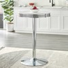 Buylateral Raleigh Retro Bar Height Pub Dining Table White/Chrome: Modern Kitchen Pedestal Table, Laminate Top - 2 of 4
