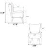 Living Room Chairs, Armless Accent Chair with Rubber Wooden Legs Modern Upholstered Corner Side Chair - 2 of 4
