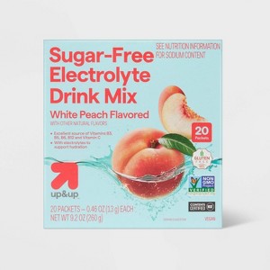 Sugar Free Hydration Vegan Supplement Powder - White Peach - 9.2oz/20ct - up&up™ - 1 of 4