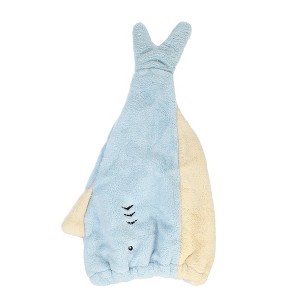 Unique Bargains Teenager Fish Shape Lightweight Strong Absorbent Hair Drying Towel 1 Pc - 1 of 4