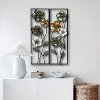 LuxenHome Set of 2 Metal Green, White, and Gold Wild Flowers Wall Decor Multicolored - 4 of 4