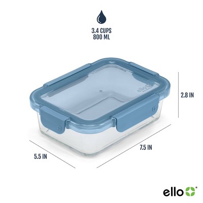 Ello 5 Cup 10Pc 5 Pack Glass Meal Prep Sets - Thumbnail 3