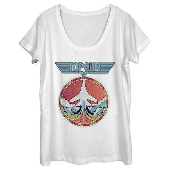 Women\'s Top Gun Inverted T-shirt Was : - Target White Because Large I 