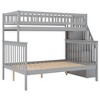 PAGED Twin over Full Bunk Bed Modern Pine Detachable Bed Frame with Inclined Ladder and Guardrail for Bedroom - 4 of 4
