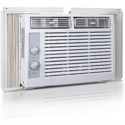 R.W.FLAME Air Conditioner Window AC Unit, 5000 BTU, Cools Rooms up to 150 Sq.Ft., Easy Install, 2 Cooling Speeds & Fan Speeds, Ideal for Bedroom