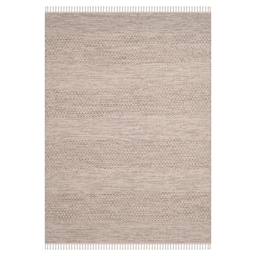 Ivory/Steel Gray Geometric Flatweave Woven Area Rug 4'x6' - Safavieh