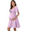Maternity Dresses for Baby Shower  Pink L - 2 of 4