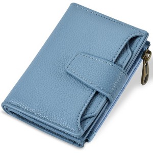 BEAFUP Small Wallet Women,RFID Blocking Soft Leather Bifold Compact Wallet with Zipper Coin Pocket & 4 ID Window,Design for Daily,Travel - 1 of 4