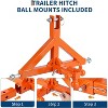 Class I Towing Hook, 10,000-pound 3-point Hook Receiver, with 2-inch Spherical Bracket, Heavy-duty Trailer Tool Accessories, Orange - 4 of 4
