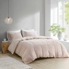 Ink+Ivy 3pc King/California King Kara Cotton Jacquard Duvet Cover Set Blush: OEKO-TEX Certified, 200 Thread Count - image 2 of 4