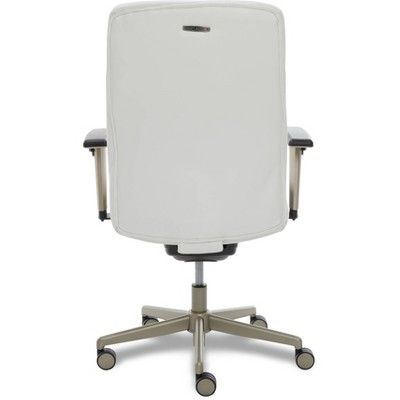 Modern Baylor Bonded Leather Swivel Executive Chair with Lumbar Support - White
