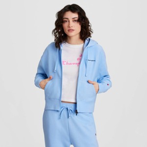 Champion Women's Cropped Hooded Fleece Zip-Up Sweatshirt - Light