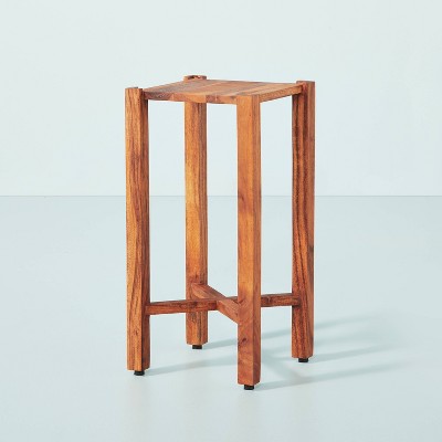 Square Wood Plant Stand Brown - Hearth & Hand™ with Magnolia