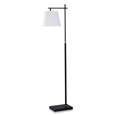 Transitional Steel Pendant Floor Lamp with Accents Black - StyleCraft