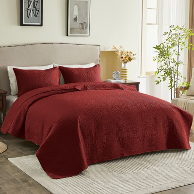Inhand Microfiber Quilt Bedding Set, Soft Lightweight Coverlet For All Season