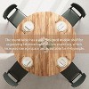 47.2" Round Farmhouse Dining Table with Storage Shelf - Seats 4-6, Kitchen & Dining Room Table with Bottom Storage,brown - 3 of 4