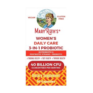MaryRuth's Women's Daily Care 3-in-1 Probiotic Capsules - 30ct - 1 of 4