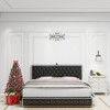 NicBex Upholstered Bed Frame with Star Projector Galaxy Light,Adjustable Button Tufted Headboard with USB Port,Music Speaker,Easy Assembly - 4 of 4