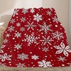 Lomsoe Snowflake Christmas Flannel Blanket, Soft & Cozy, Lightweight & Warm for All Seasons, for Bed & Sofa. - 3 of 4