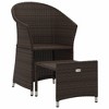 vidaXL 2 Piece Patio Lounge Set with Cushions Brown Poly Rattan - 3 of 4