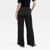 Women's Mid-Rise Straight Leg Crinkle Satin Pull-On Pants - A New Day™ - 2 of 3