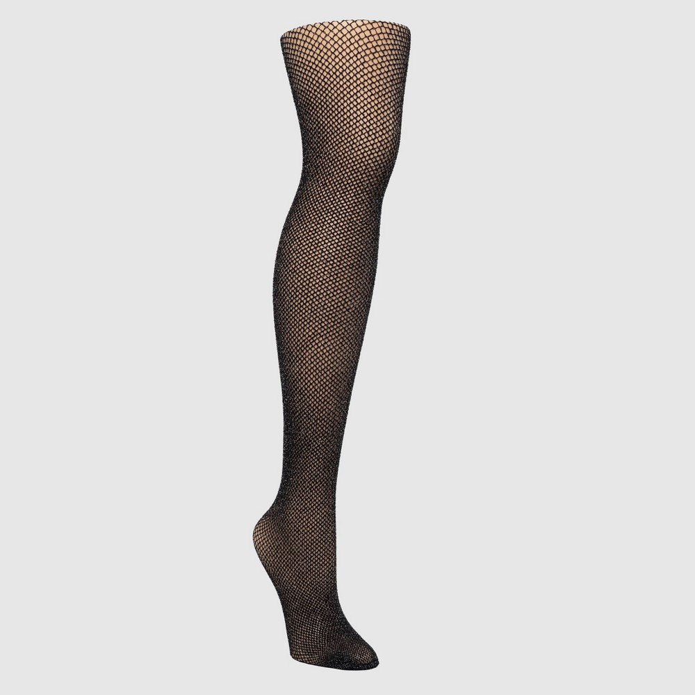 Womens Classic Fishnet Halloween Tights with Lurex