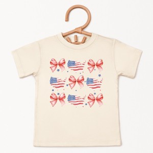 The Juniper Shop Patriotic America Stacked Coquette Toddler Short Sleeve Tee - 1 of 4
