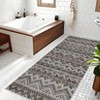 Vintage Geometic Rugs for Living Room Non Slip Non Shedding Washable Ultra Thin Carpet Stain Resistant Indoor Foldable Soft Rug for Bedroom Kitchen - 4 of 4
