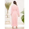 ADR Women's Plush Fleece Bathrobe for, Warm Cozy Bath Robe - 4 of 4