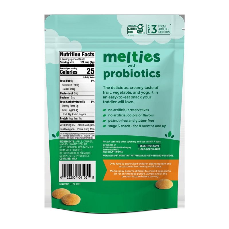 Beech-Nut Melties Probiotic Apple Carrot Mango - 1oz, 3 of 15