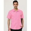 Lars Amadeus Men's Short Sleeves Polka Dots Button Down Dress Shirt - 3 of 4