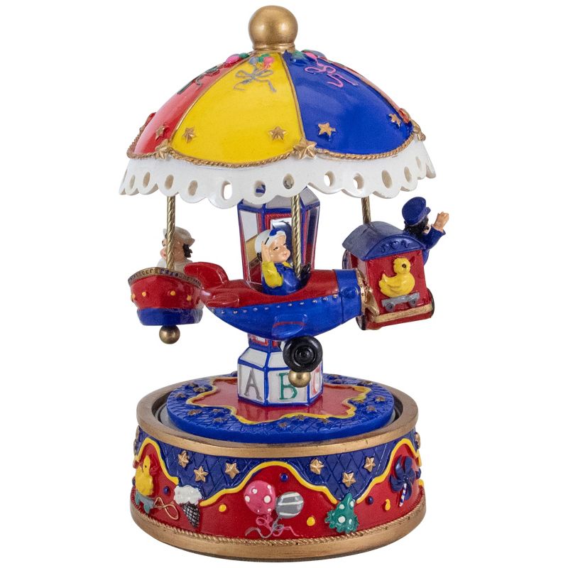 Northlight Children's Boat, Plane and Train Animated Musical Carousel - 7.5", 1 of 7