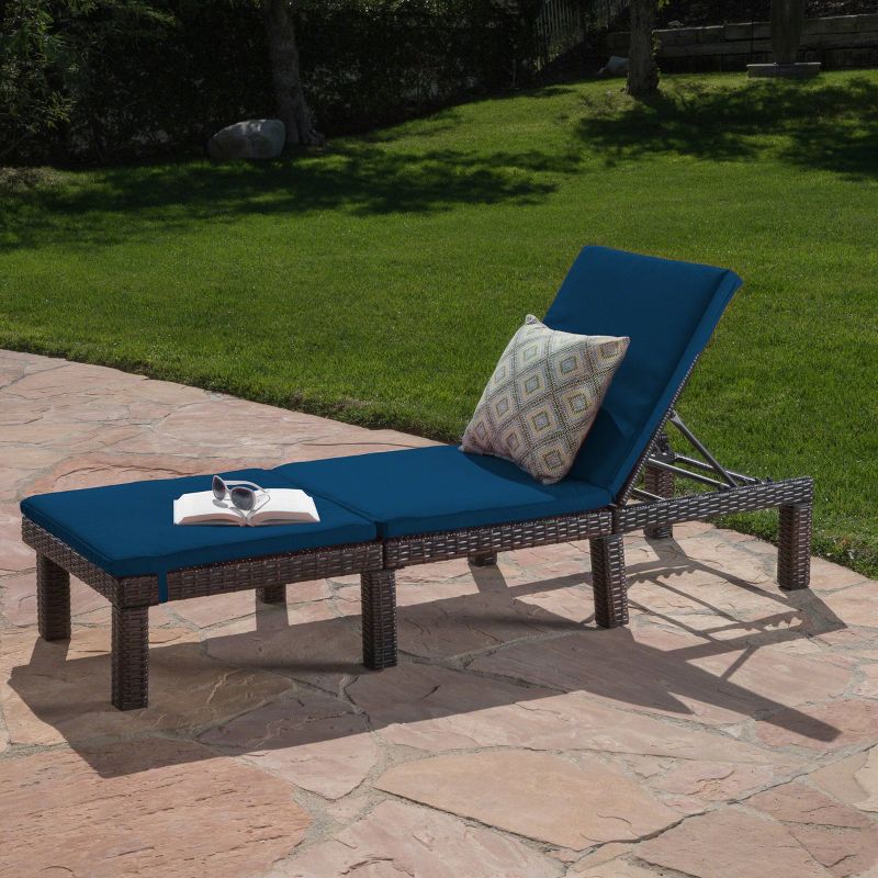 Jamaica Wicker Patio Chaise Lounge with Cushion <br> - Christopher Knight Home, 3 of 6