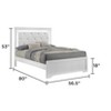 TiramisuBest Modern Style Full Bed, LED Headboard & White Wood, 80x56x53 inches, 71 pounds - 2 of 4