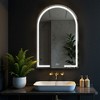 Dovelina Modern BlackArched Bathroom Vanity Mirror with LED Lights and Anti-fog,Wall Mirror - 2 of 4