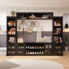 Famapy Entryway Mudroom Cabinet,Farmhouse Hallway Storage Wall Unit,Display Cabinet,Adjustable Shelves,Kitchen Pantry Organizer for Wine&Spices - 3 of 4