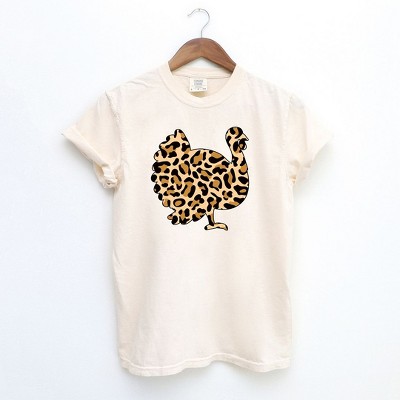 Simply Sage Market Women's Leopard Turkey Short Sleeve Garment Dyed Tee :  Target