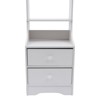 YIYIBYUS Modern Nightstand with 2 Drawers and Storage Shelf (White) Bedside Table - 4 of 4