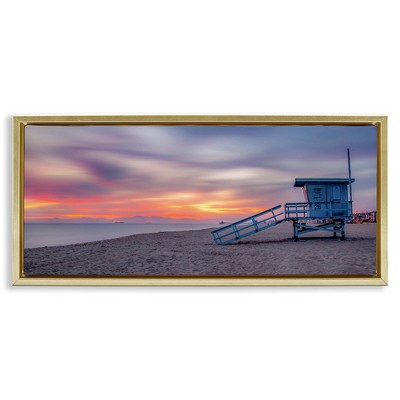 Stupell Industries Beach Hut Sunset Horizon, 31" x 14"