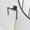 Bath Towel Ring Bathroom Hand Towel Holder Stainless Steel Square Towel Hangers Wall Mounted - 2 of 4