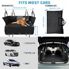 Artloge Large Back Seat Extender Scratch-Proof Dogs Backseat Protector for Dogs Pet Car Seat Cover with Hard Bottom Waterproof & Pocket - 4 of 4