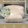 NicBex Plush Bean Bag Chair with Ottoman,Lazy Sofa Chair with Handle and High-Rebound Memory Foam,Modern Lounge Chair for Living Room - image 2 of 4